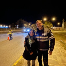 Viviam Perrone estuvo en un control de Alcoholemia en la ruta que conecta a la Ciudad de Chubut con Rawson junto al Director de la Agencia Provincial de Seguridad Vial Pablo Gonzalez