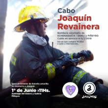1 de julio: Colocación de Estrella en homenaje a bombero Joaquin Ravainera