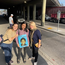 9 de abril: Junto a la familia de Osvaldo Micheli colocando la Estrella Amarilla en su memoria en Tigre