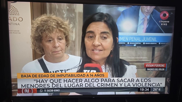 Nota en Canal 9 por Ley Penal Juvenil